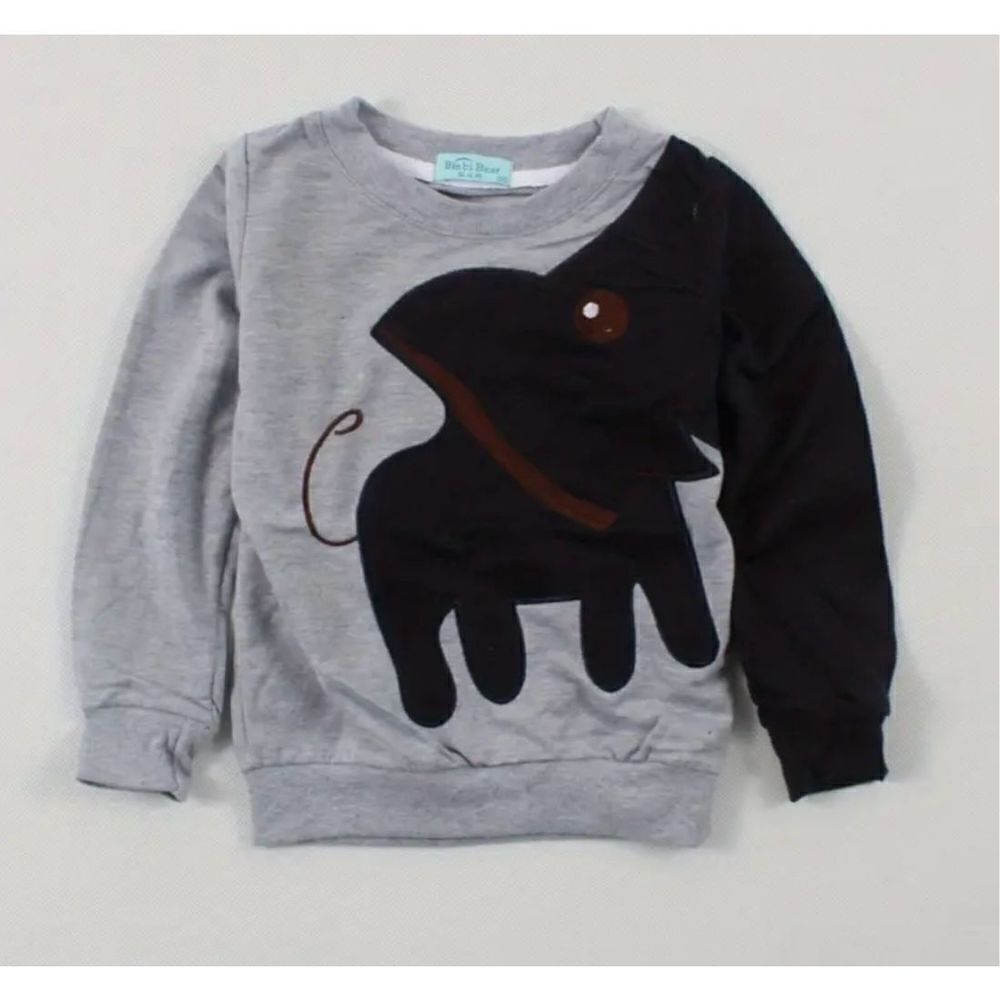 Baby Boys Humor Bear Elephant Pullover Sweatshirt Top - Sz 18-24 mo